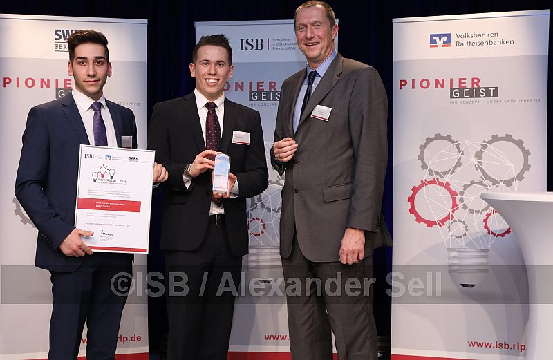 Dominic Libanio und Pascal Lindemann (LIME GmbH), Klaus Wächter (Business Angels) (von links nach rechts)
