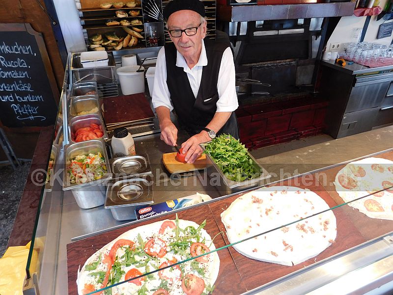 Absolut leckerer Flammkuchen und wirklich ganz frisch gemacht ...